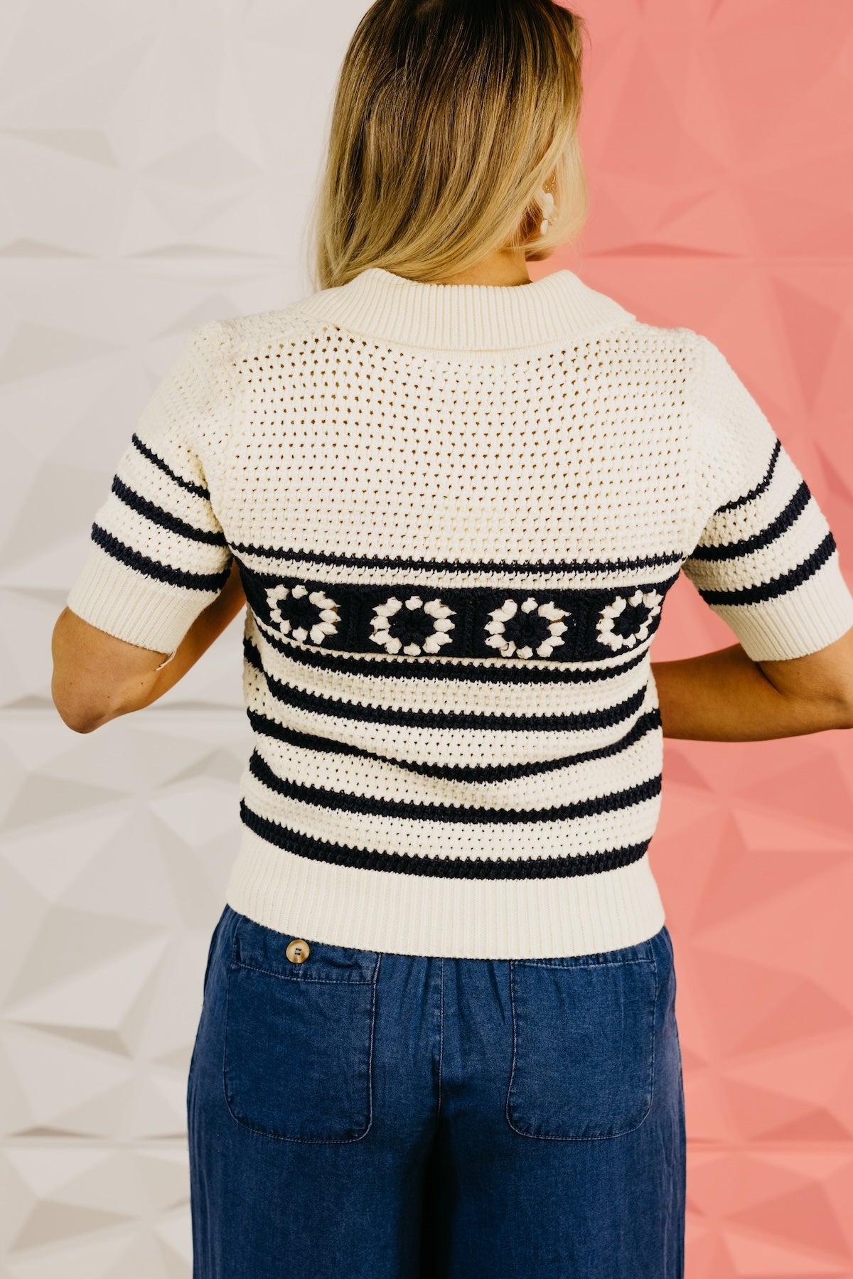 The Arabella Pointelle Sweater Top