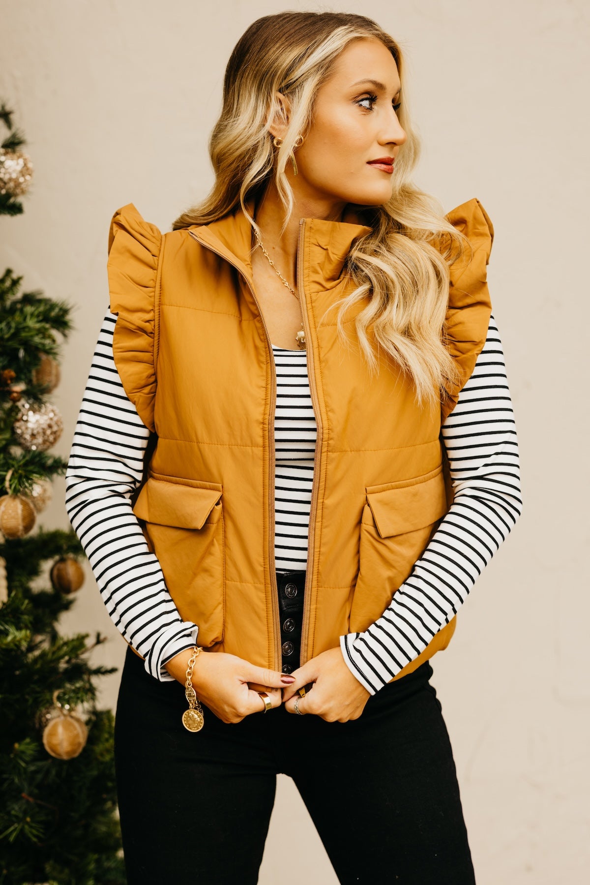 Mustard puffer vest hotsell