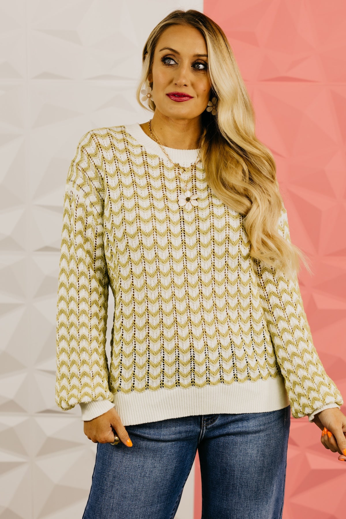 The Bayler Chevron Knit Sweater