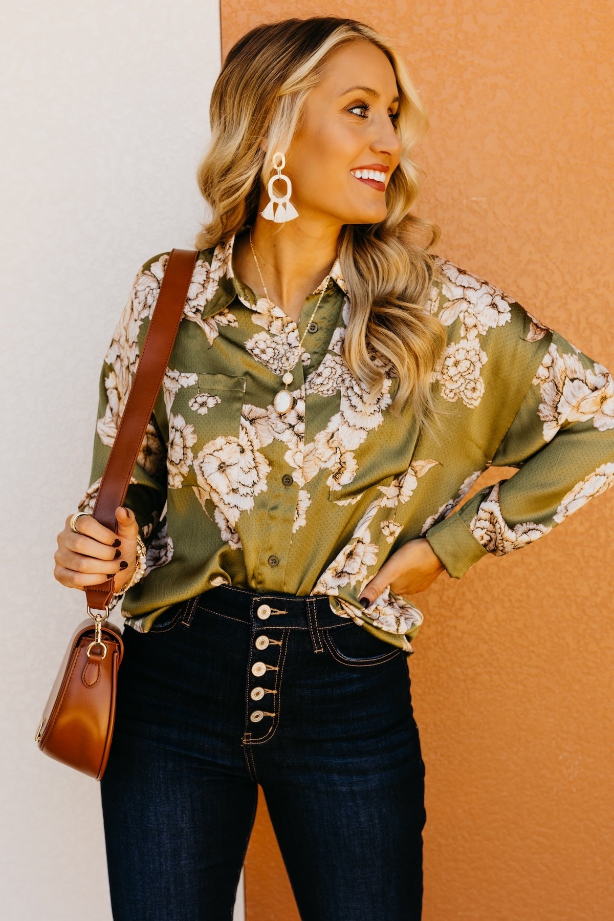 Fate | The Riley Floral Button Blouse Shirt