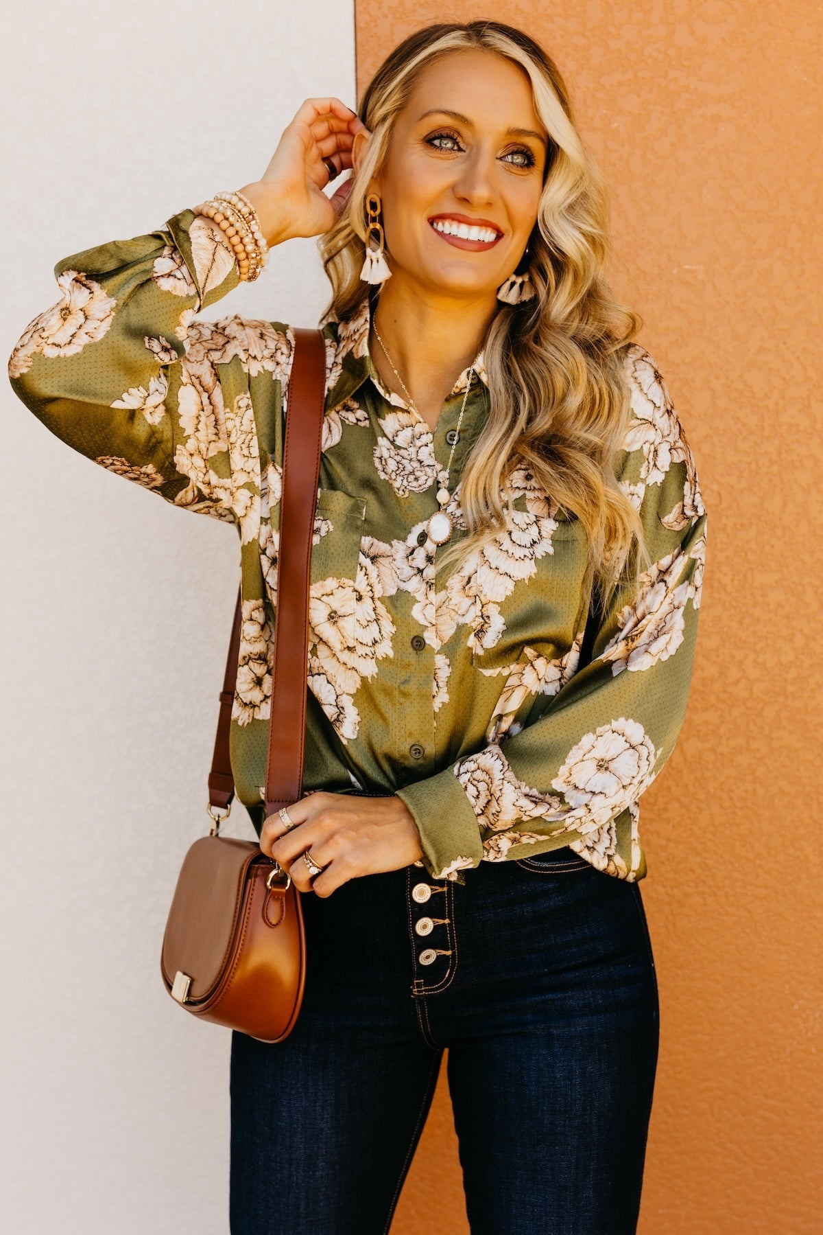 Fate | The Riley Floral Button Blouse Shirt