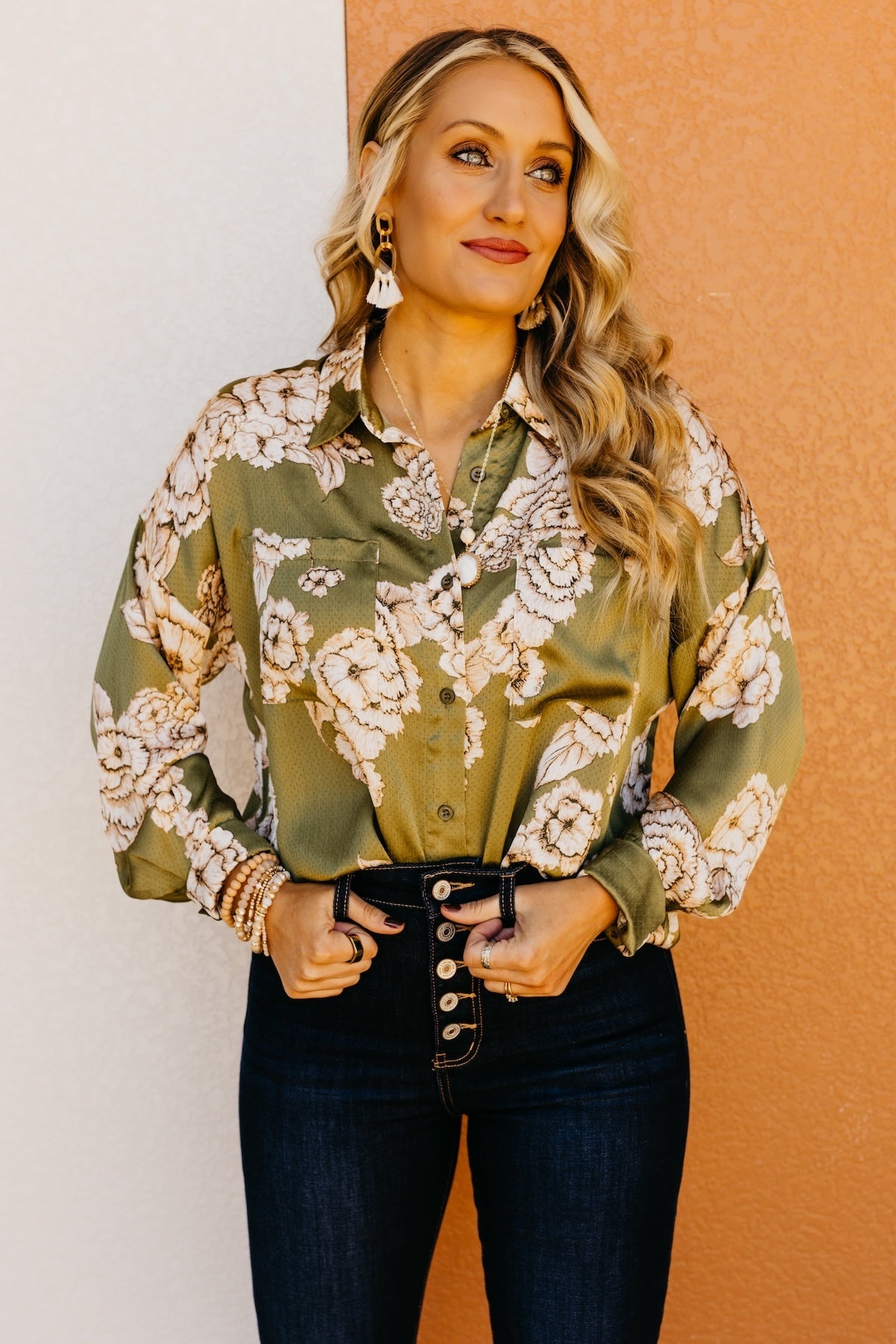 Fate | The Riley Floral Button Blouse Shirt