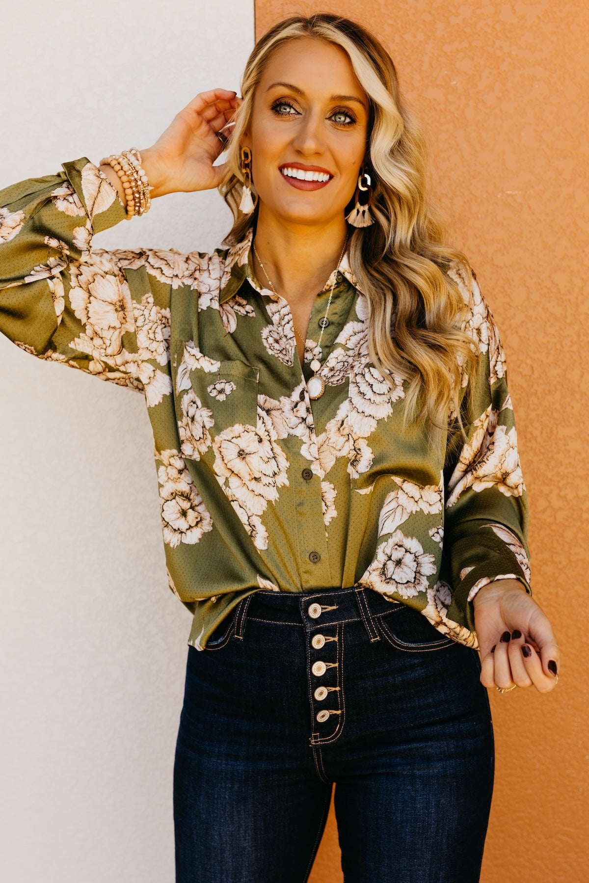 Fate | The Riley Floral Button Blouse Shirt