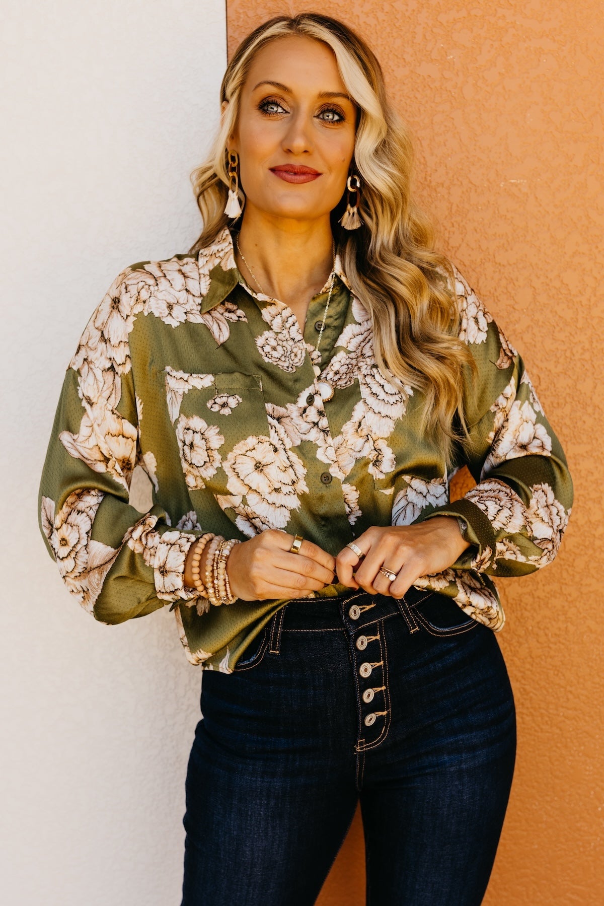 Fate | The Riley Floral Button Blouse Shirt