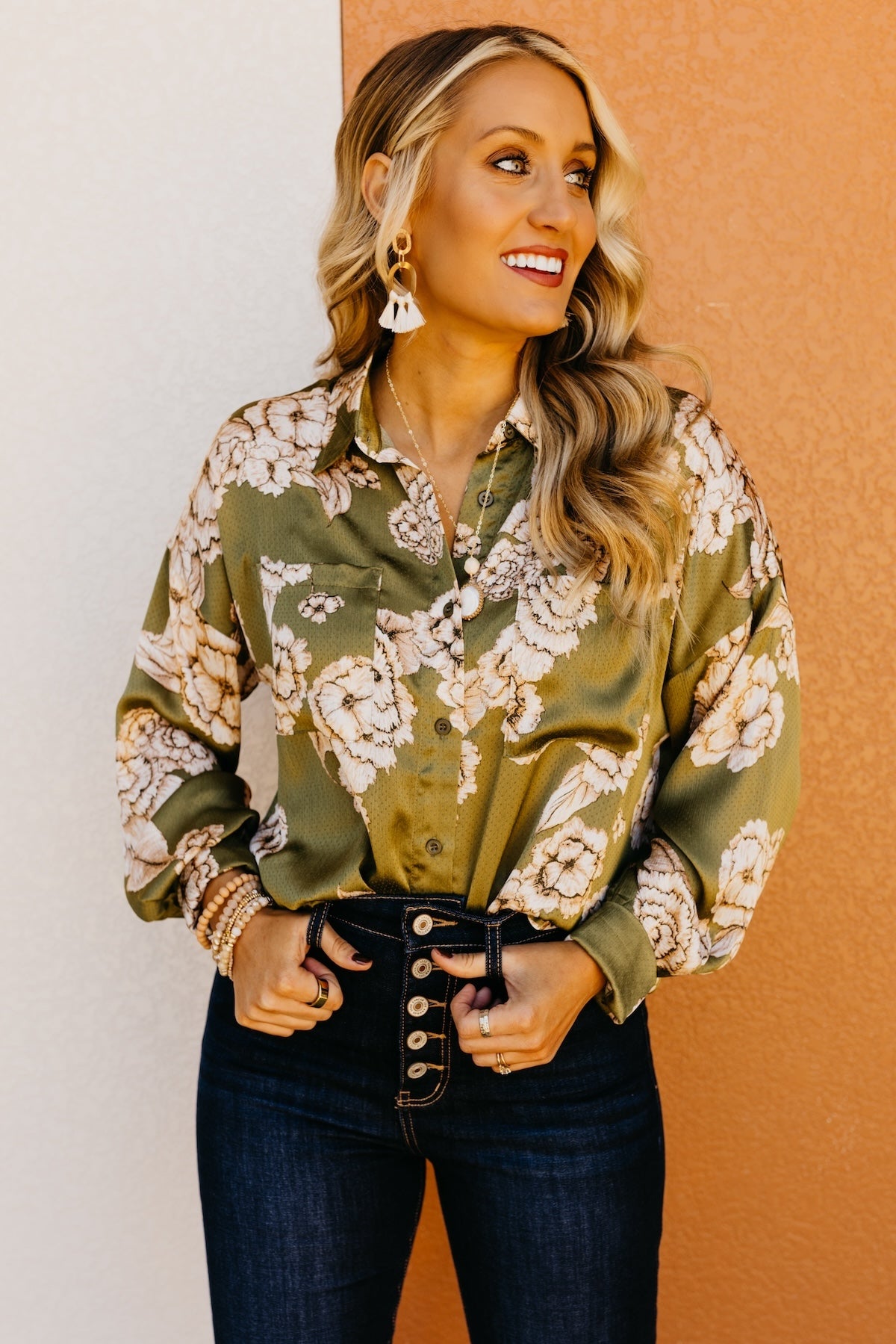 Fate | The Riley Floral Button Blouse Shirt