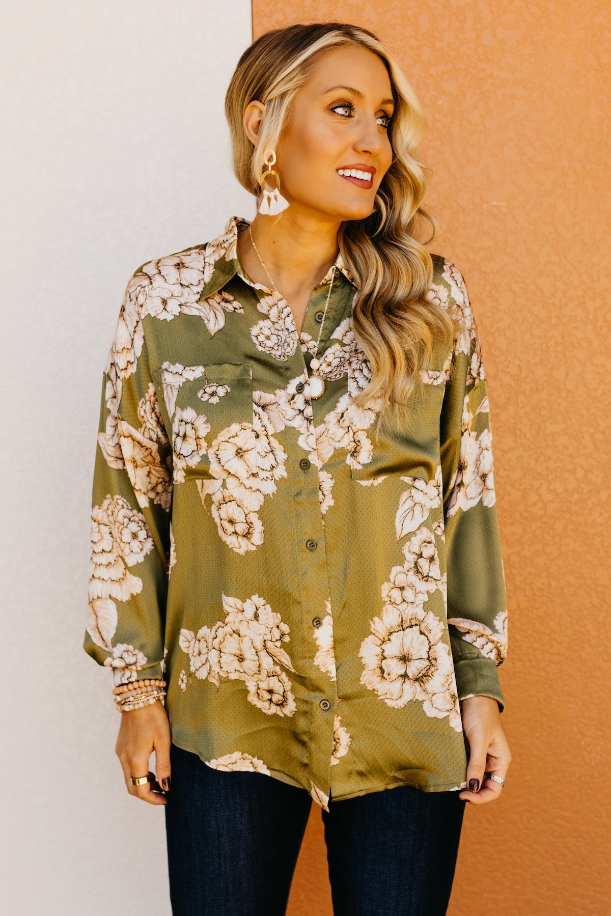 Fate | The Riley Floral Button Blouse Shirt