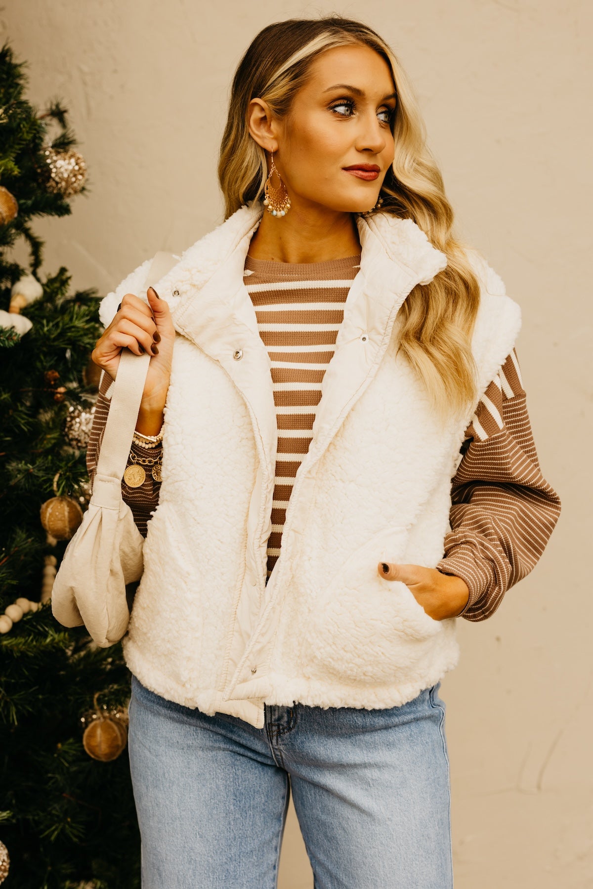 The Rylee Faux Shearling Vest