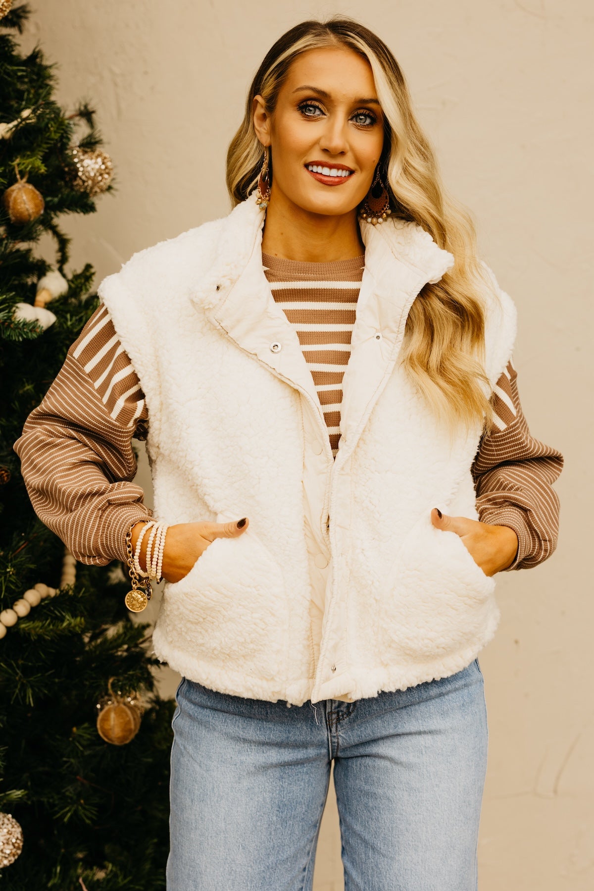 The Rylee Faux Shearling Vest