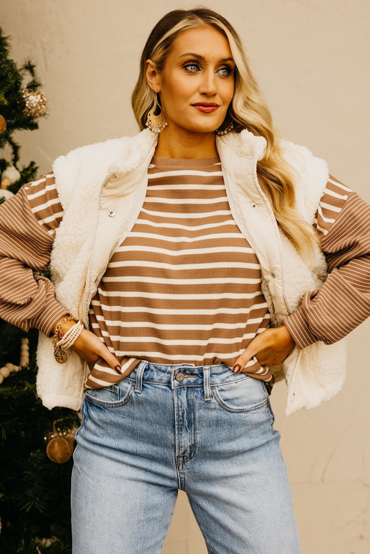 The Rylee Faux Shearling Vest