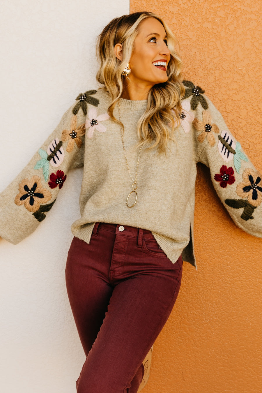 The James Floral Embroidered Sweater