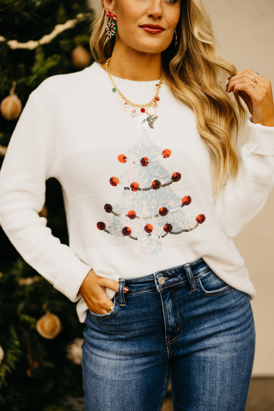 The Let It Snow Sequin Sweater