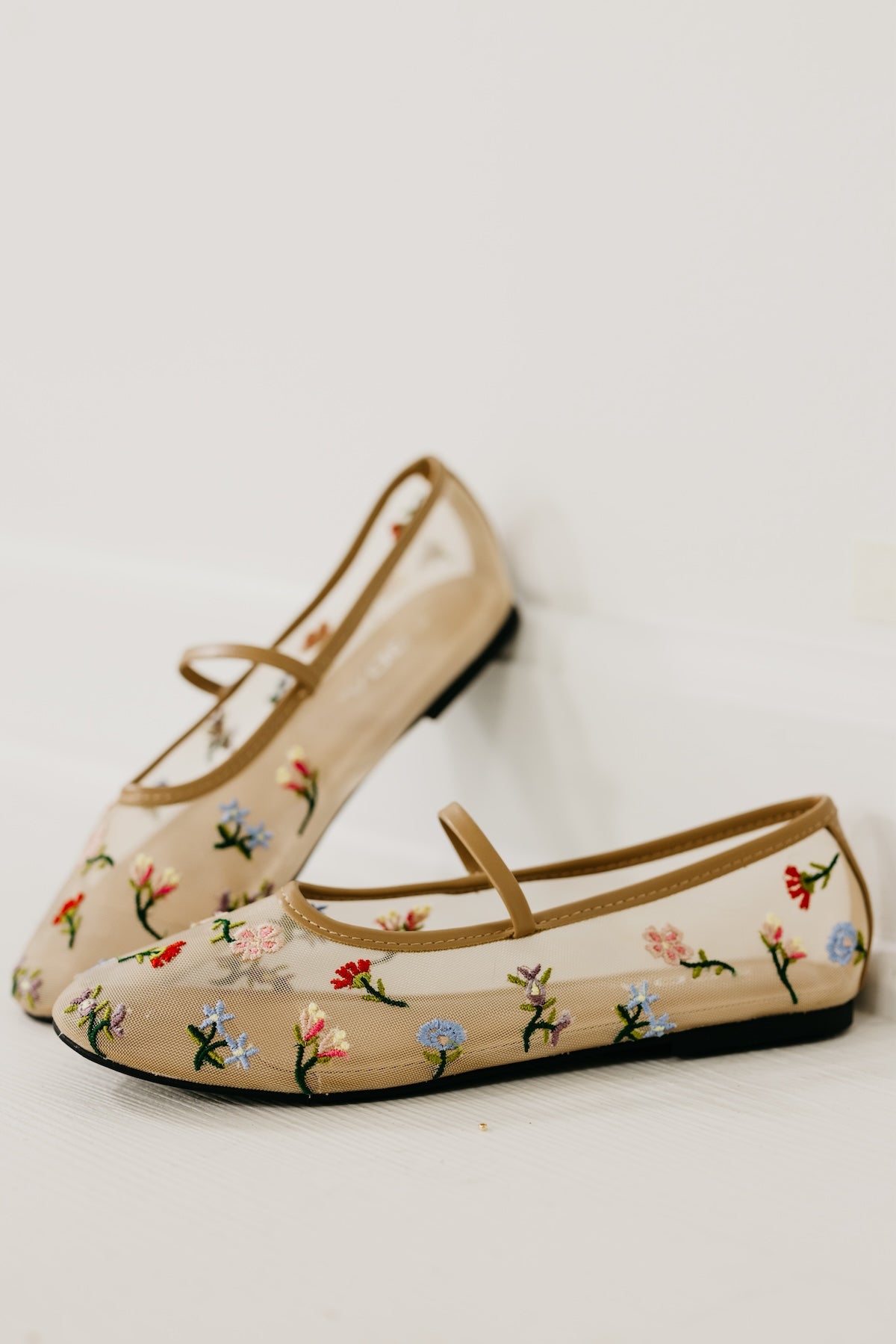 The Raisa Embroidered Mary Jane Flats