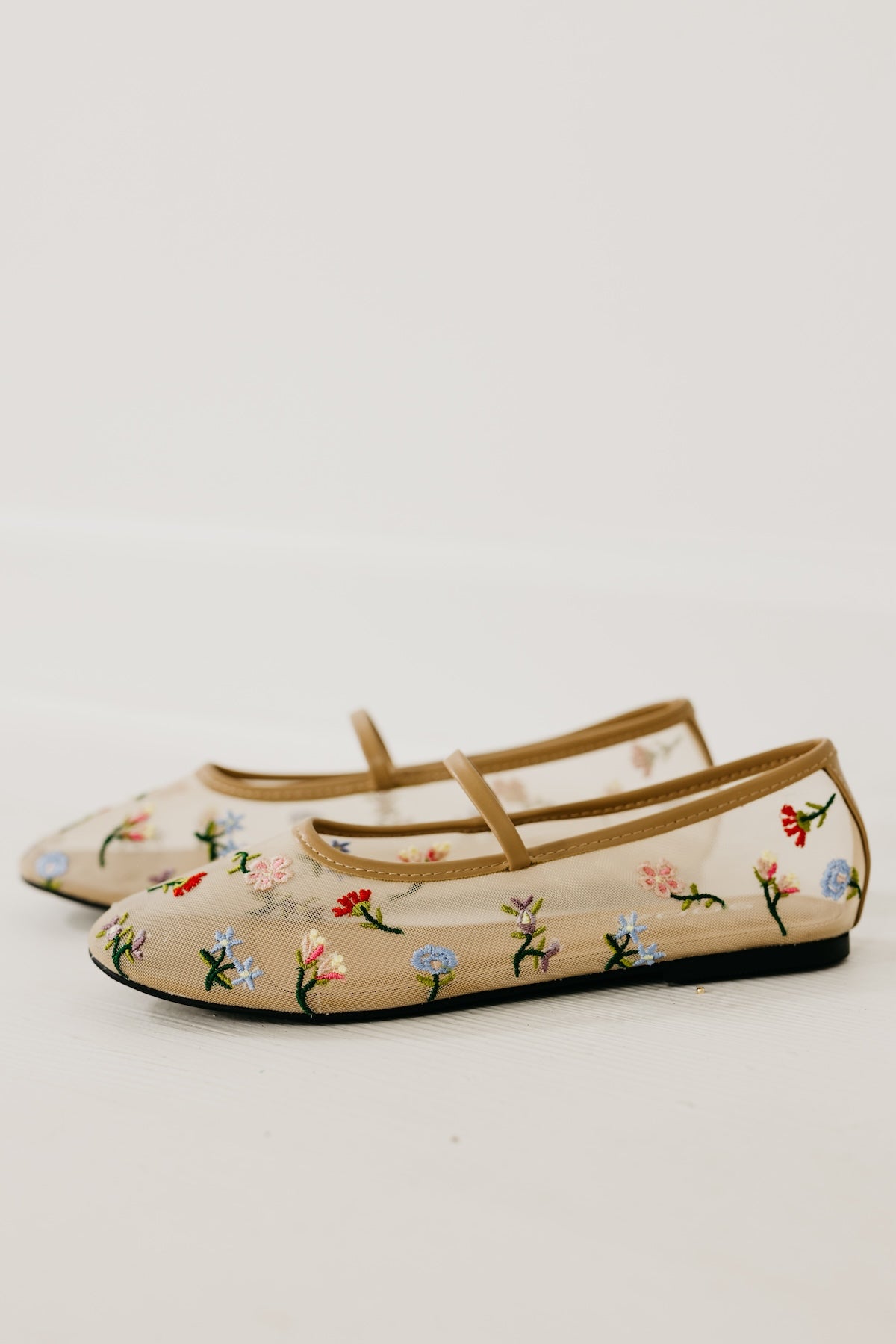 The Raisa Embroidered Mary Jane Flats