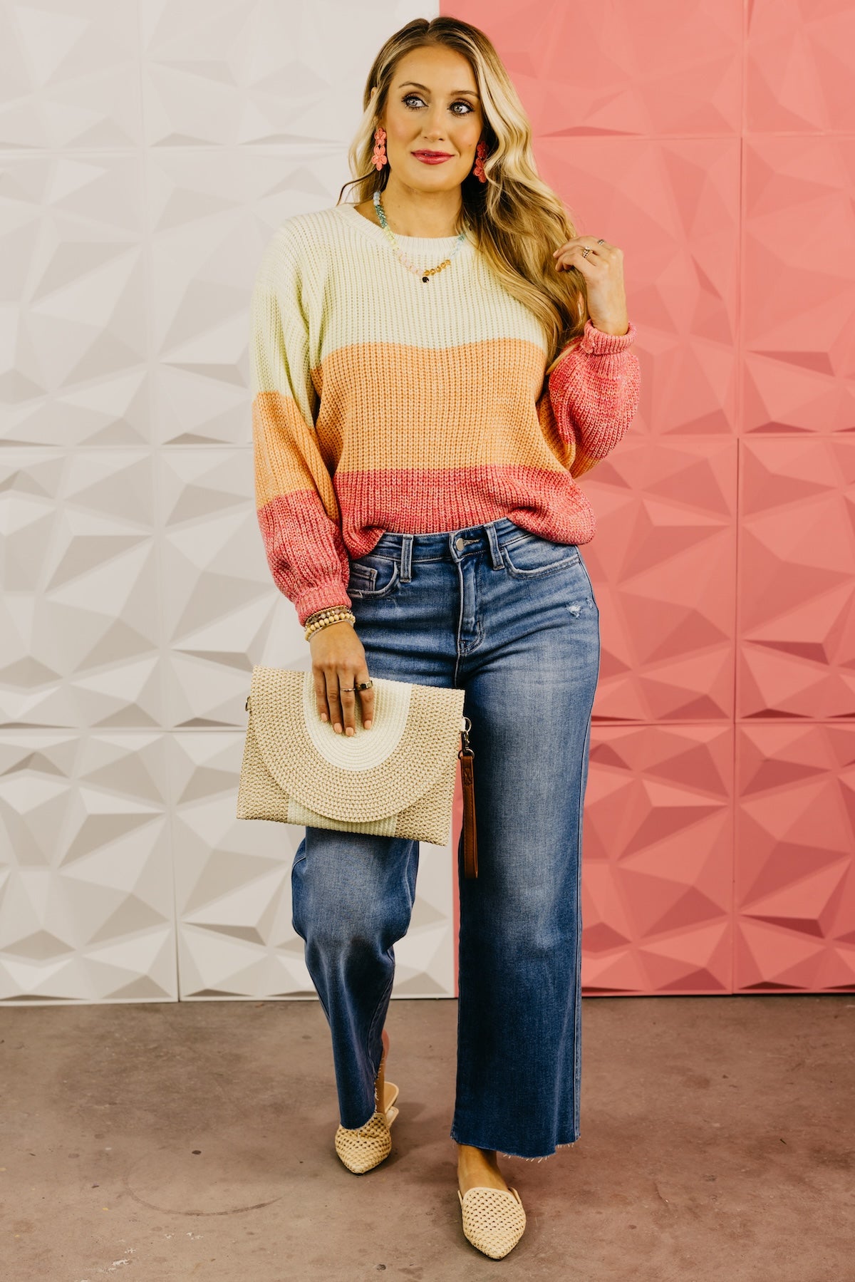 The Lucia Color Block Sweater