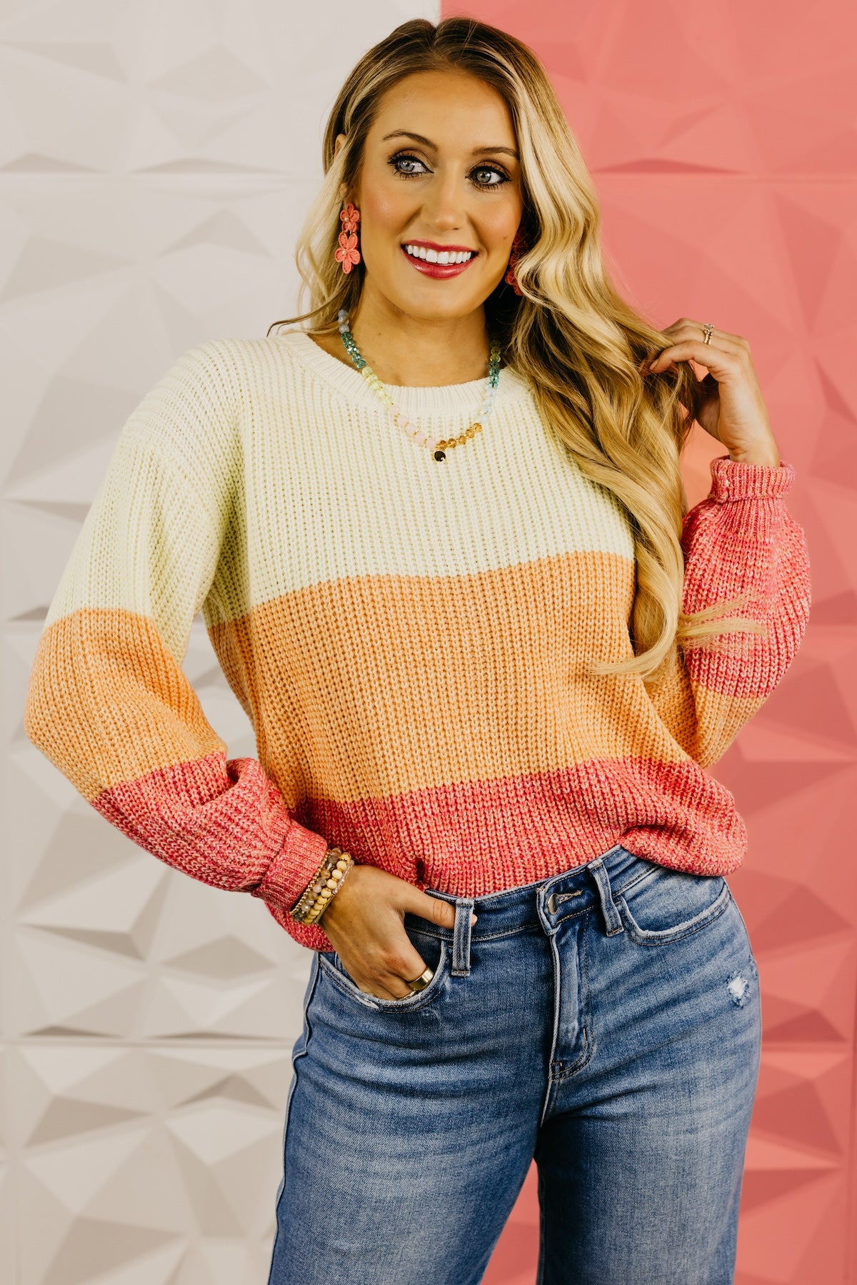 The Lucia Color Block Sweater