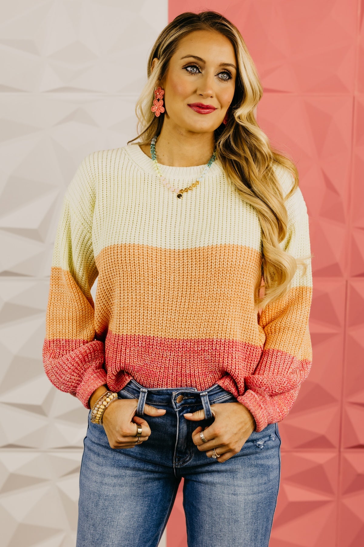 The Lucia Color Block Sweater