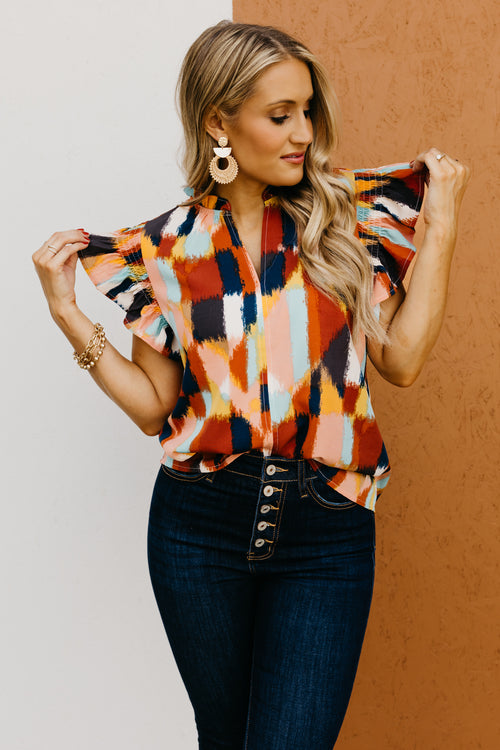 Forever Fine V-Neck Flounce Sleeve Blouse – Aimaleigh's Boutique