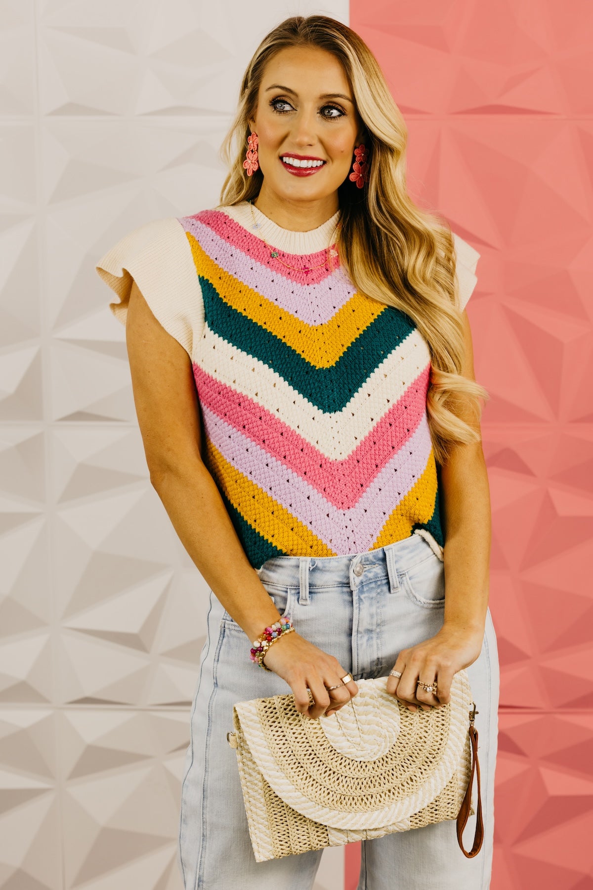 The Sydney Chevron Crochet Sweater