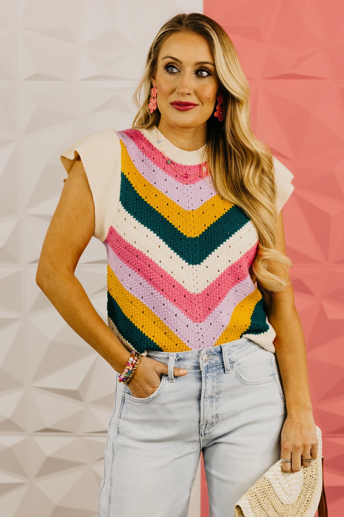 The Sydney Chevron Crochet Sweater