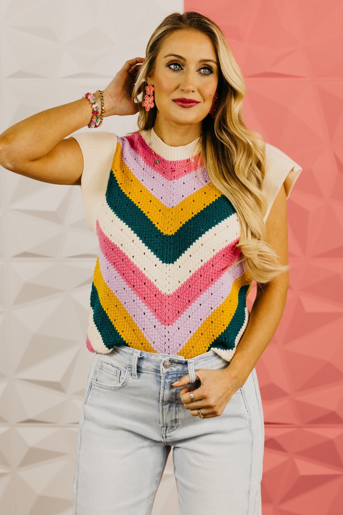 The Sydney Chevron Crochet Sweater