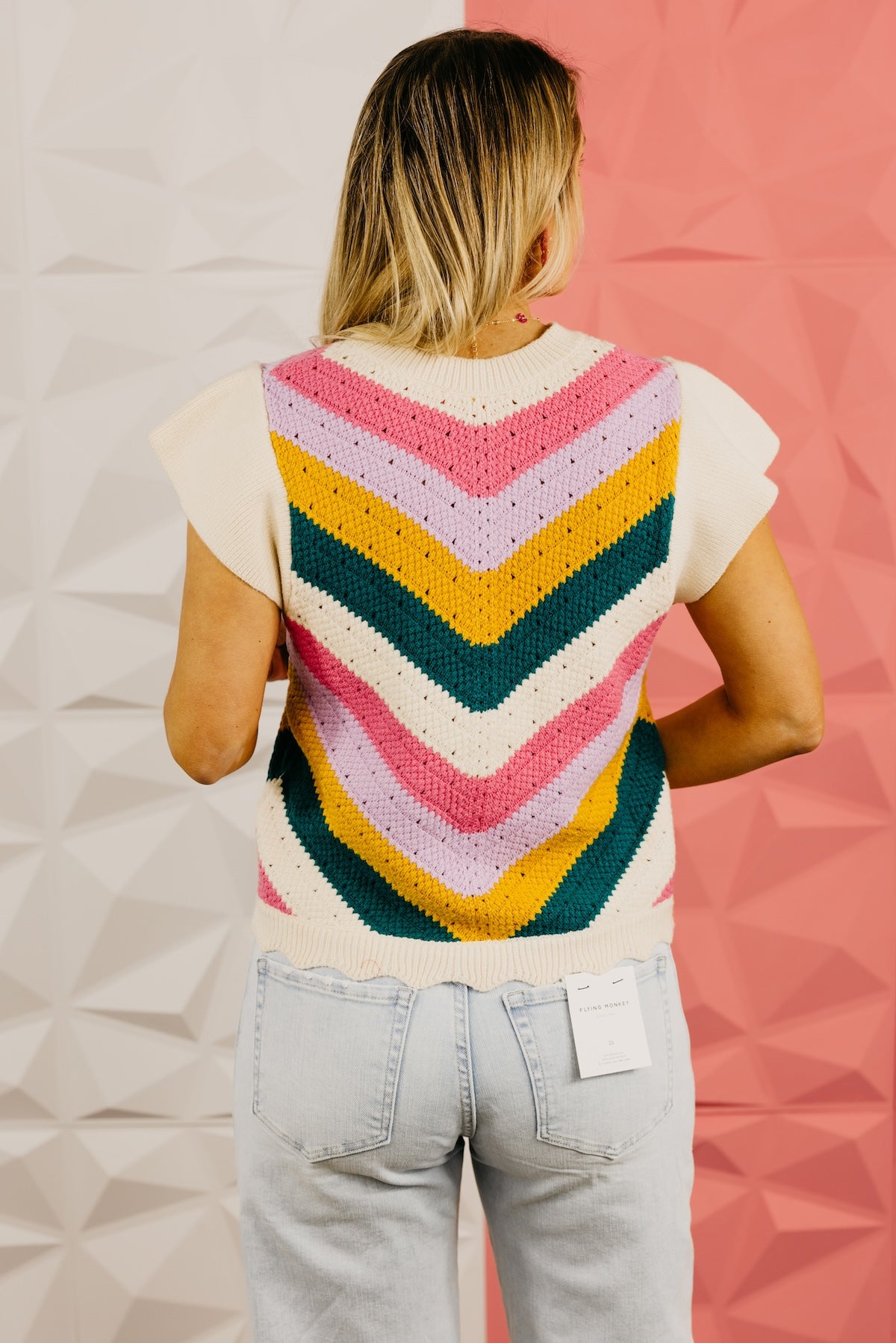 The Sydney Chevron Crochet Sweater