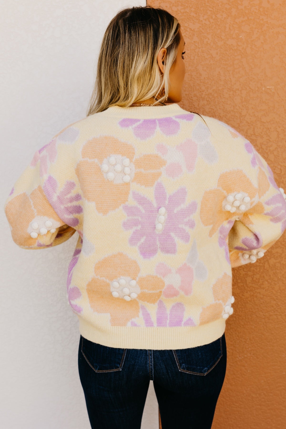 The Barbara Floral Pom Sweater