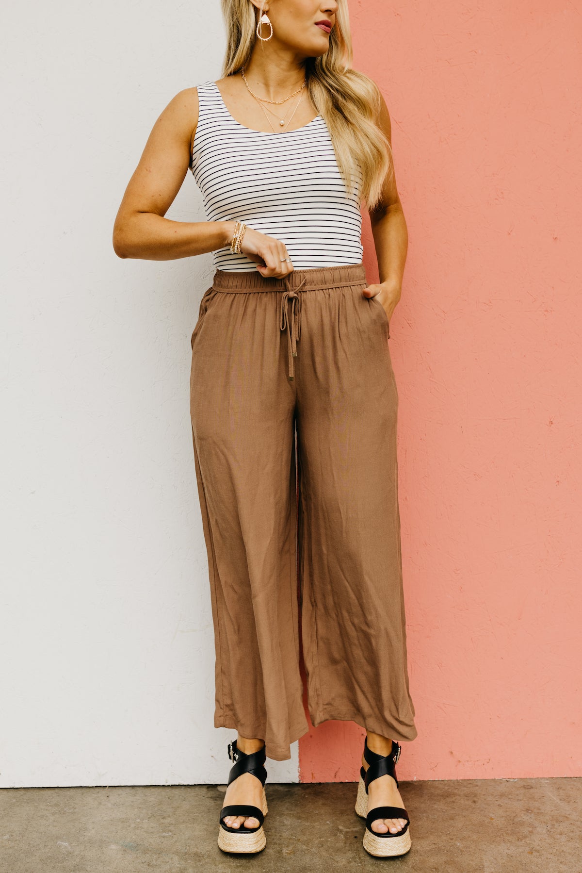 The Braylen Wide Leg Crop Pants