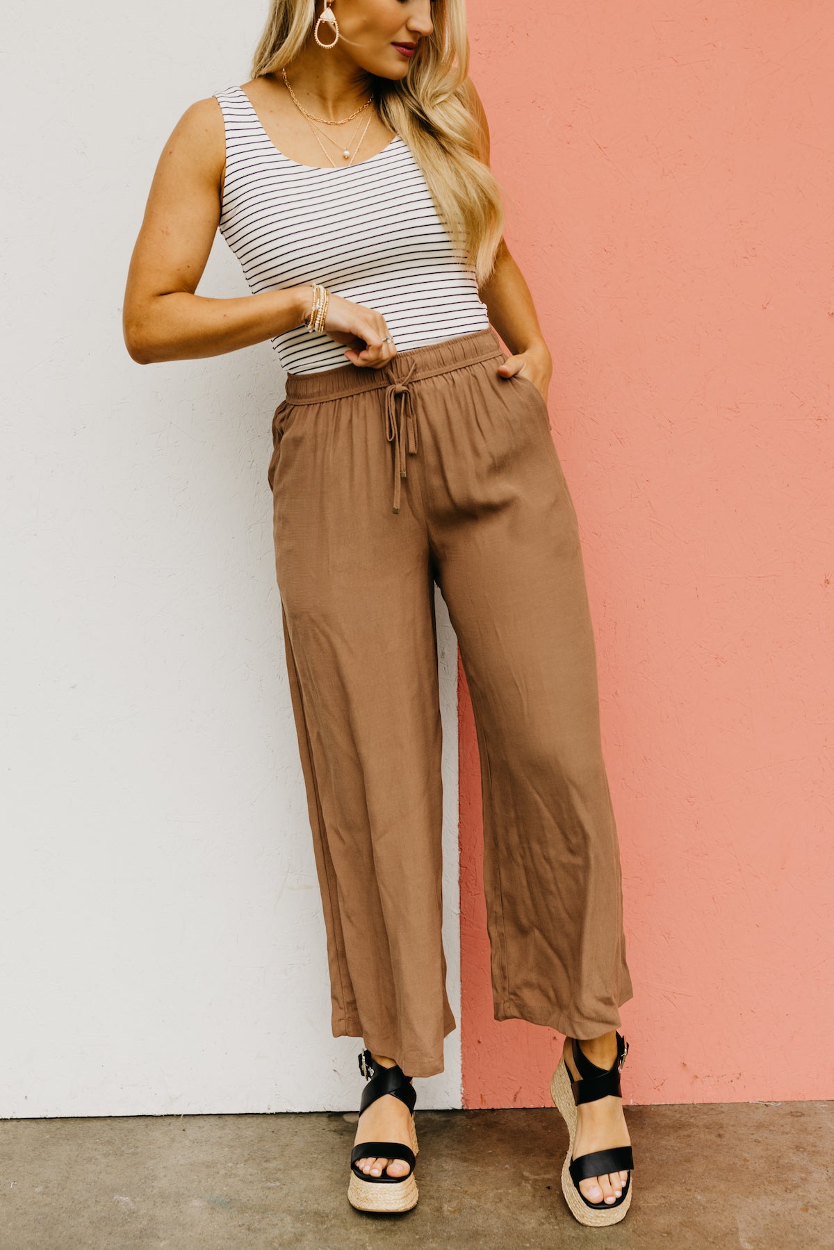 The Braylen Wide Leg Crop Pants