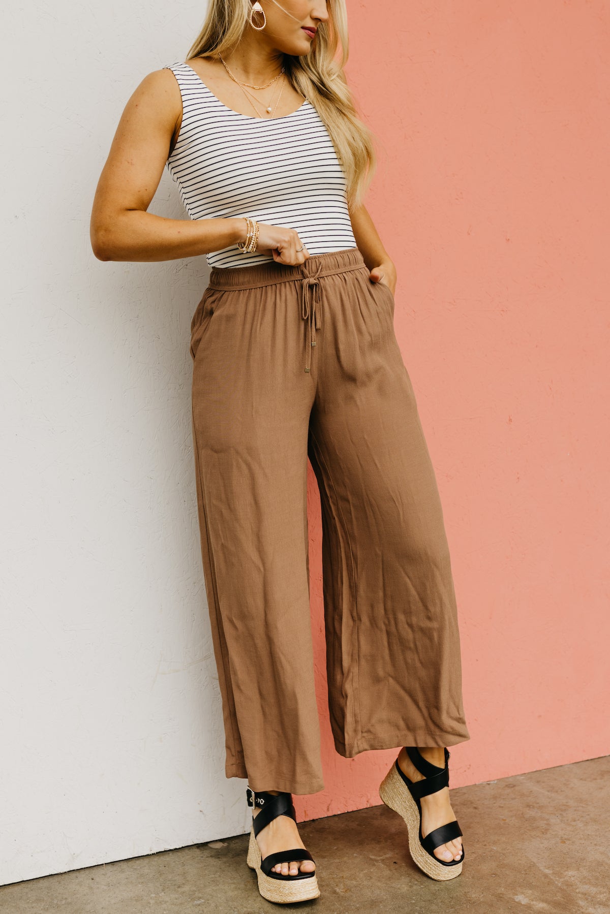 The Braylen Wide Leg Crop Pants