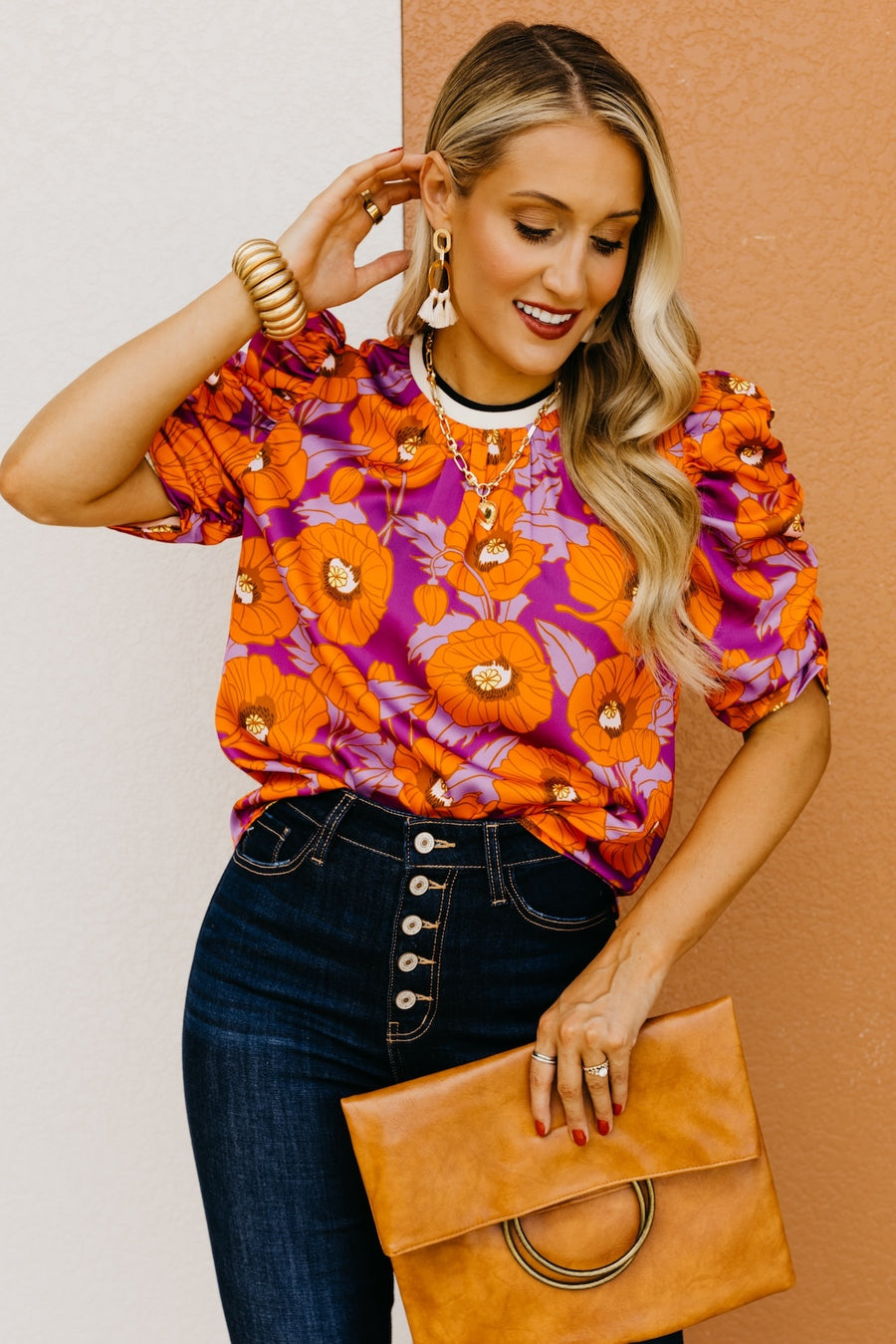 The Leonore Floral Ringer Blouse