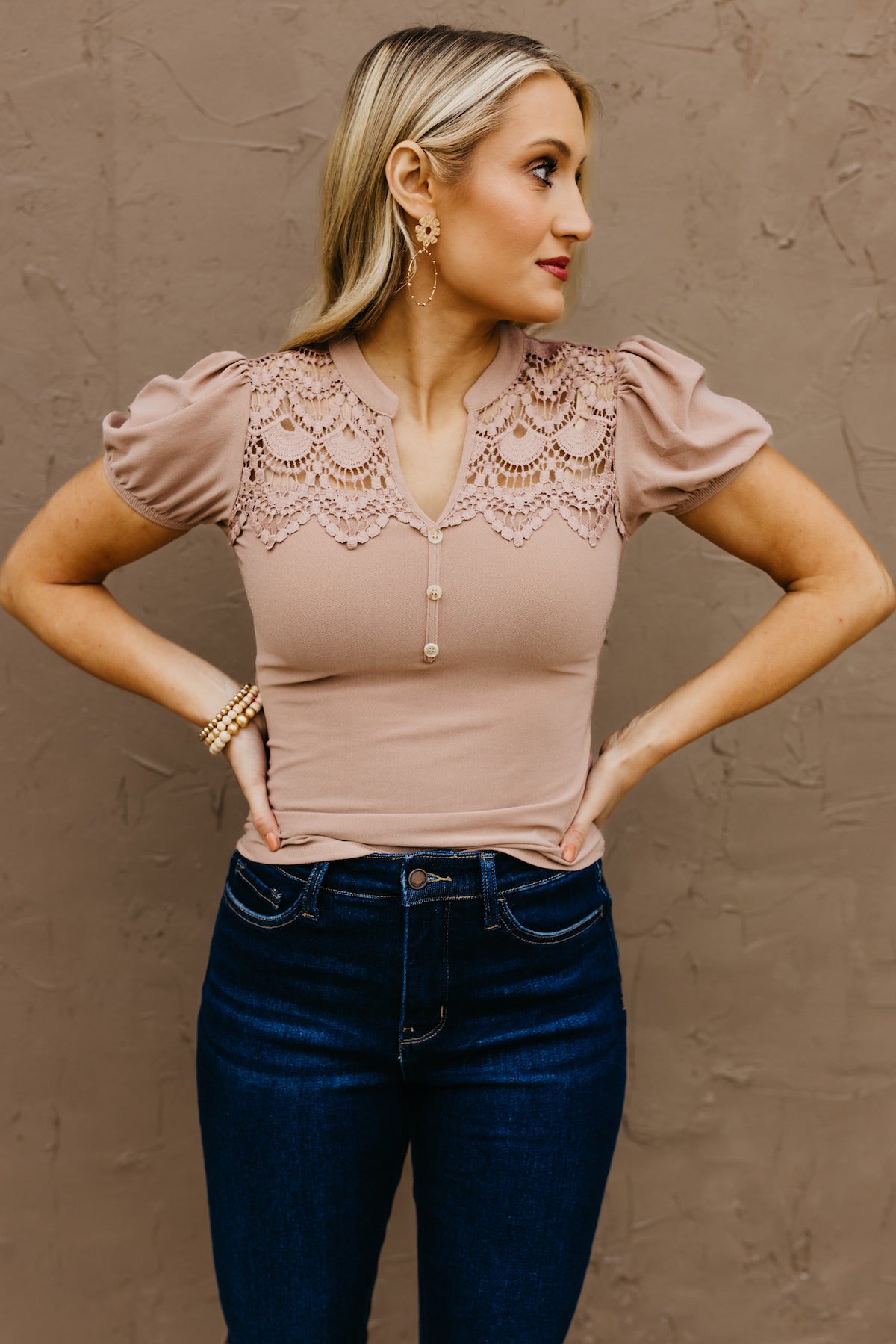 Puff sleeve best sale fitted top