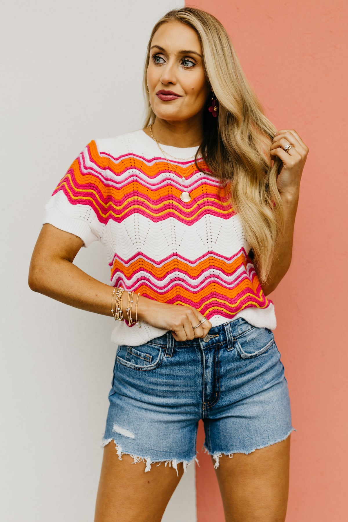 The Quinton Chevron Sweater Top