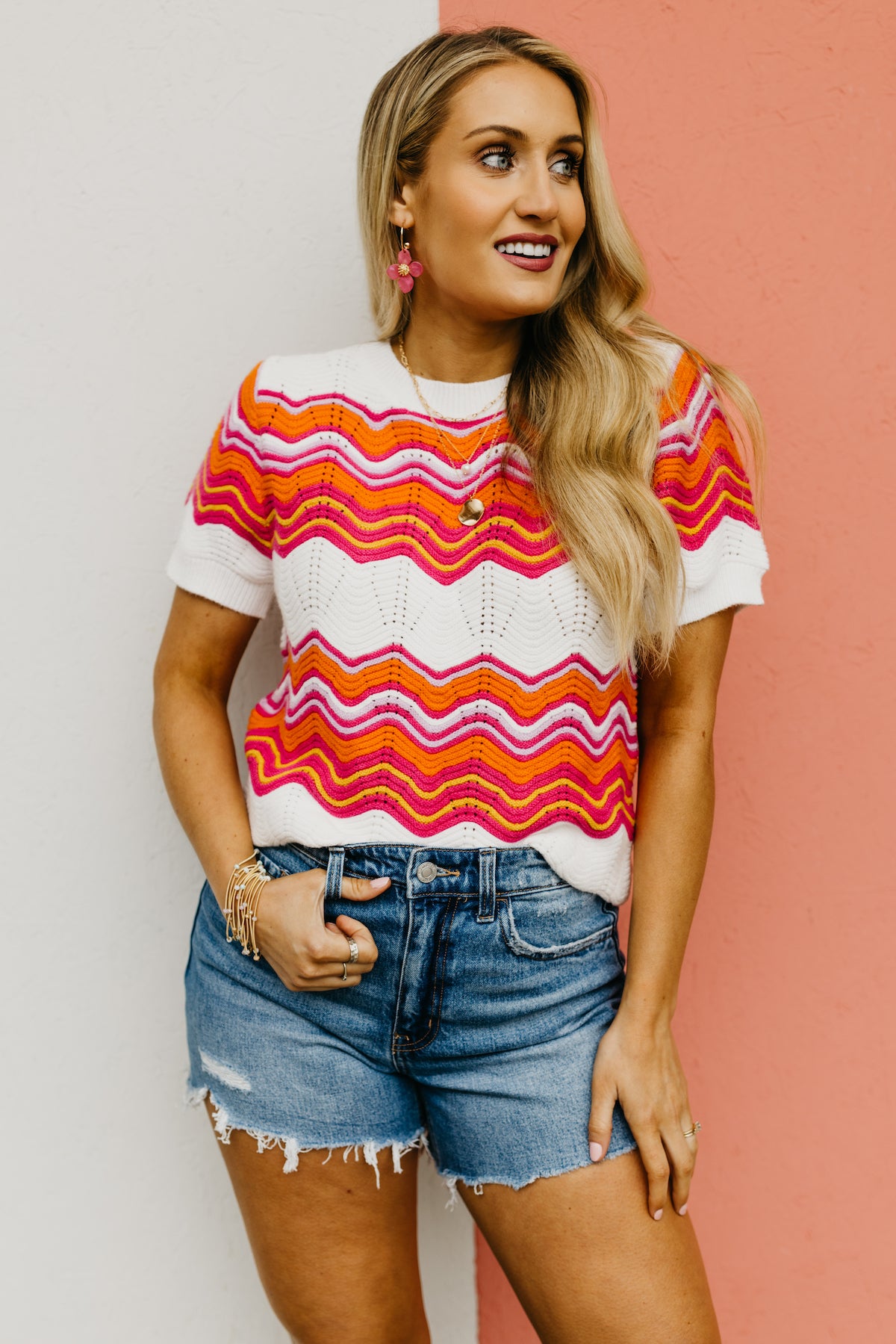 The Quinton Chevron Sweater Top