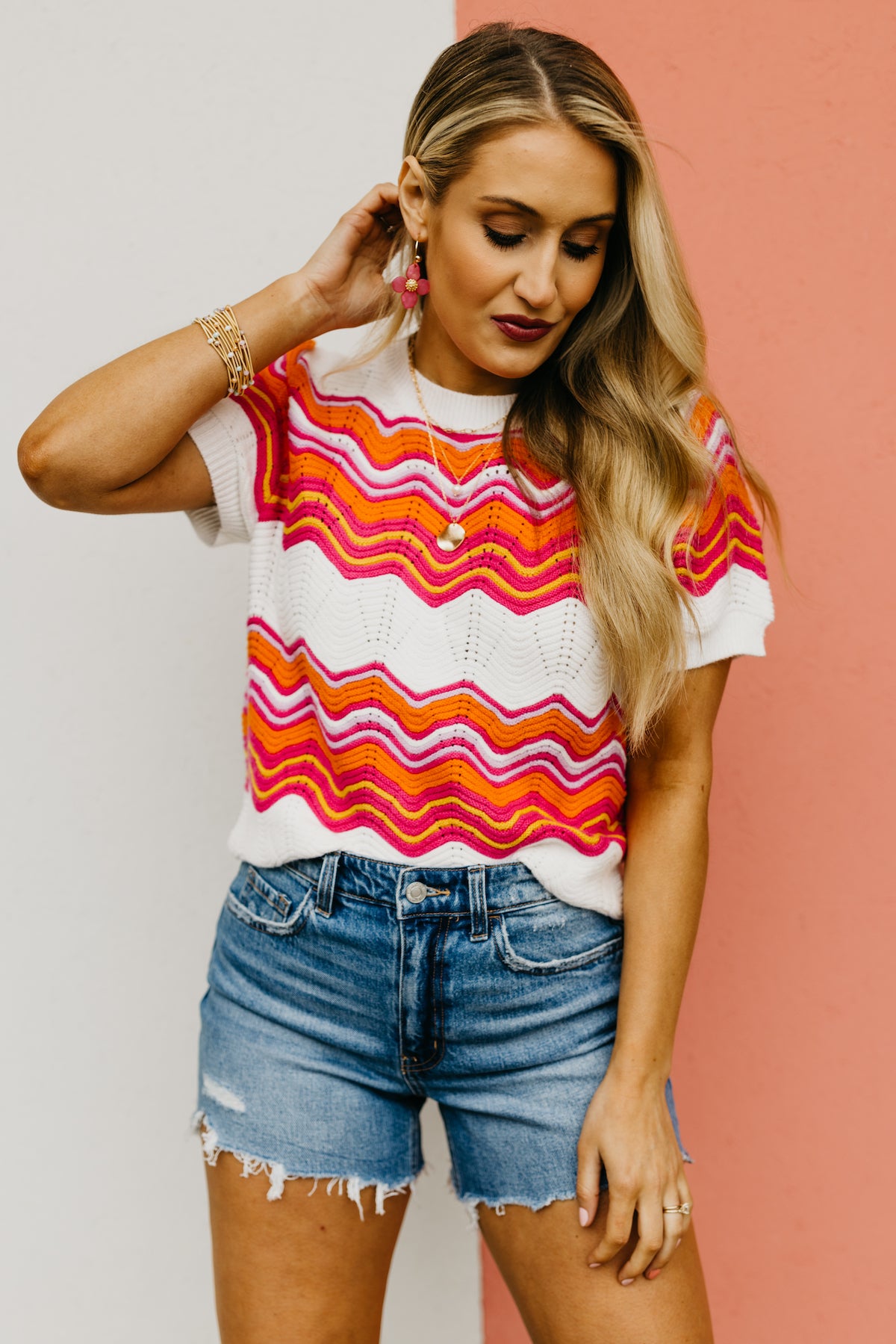 The Quinton Chevron Sweater Top