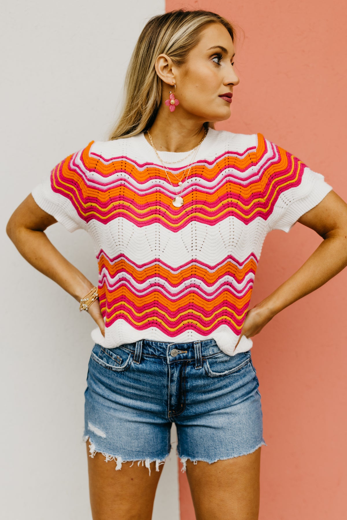 The Quinton Chevron Sweater Top