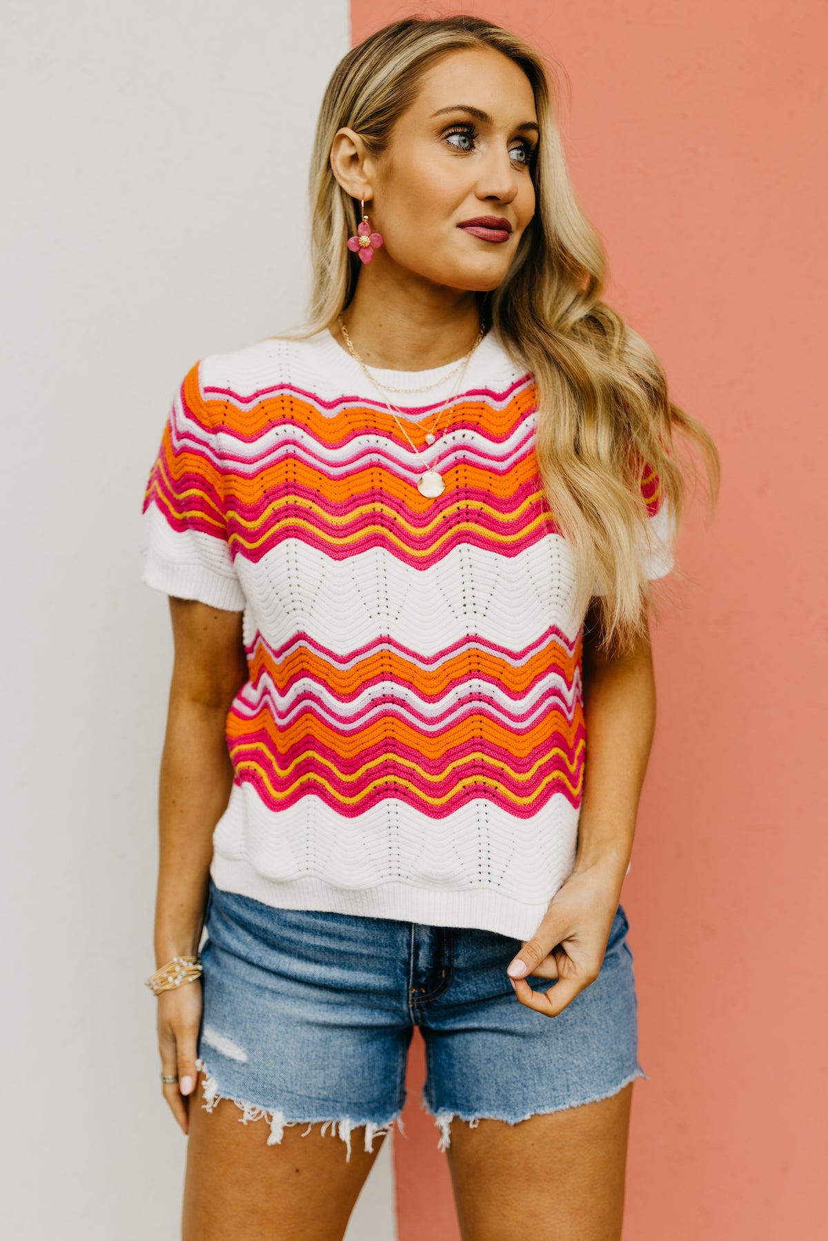 The Quinton Chevron Sweater Top