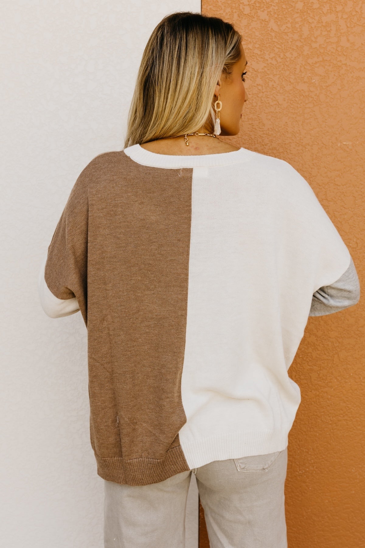 The Esme Relaxed Color Block Sweater