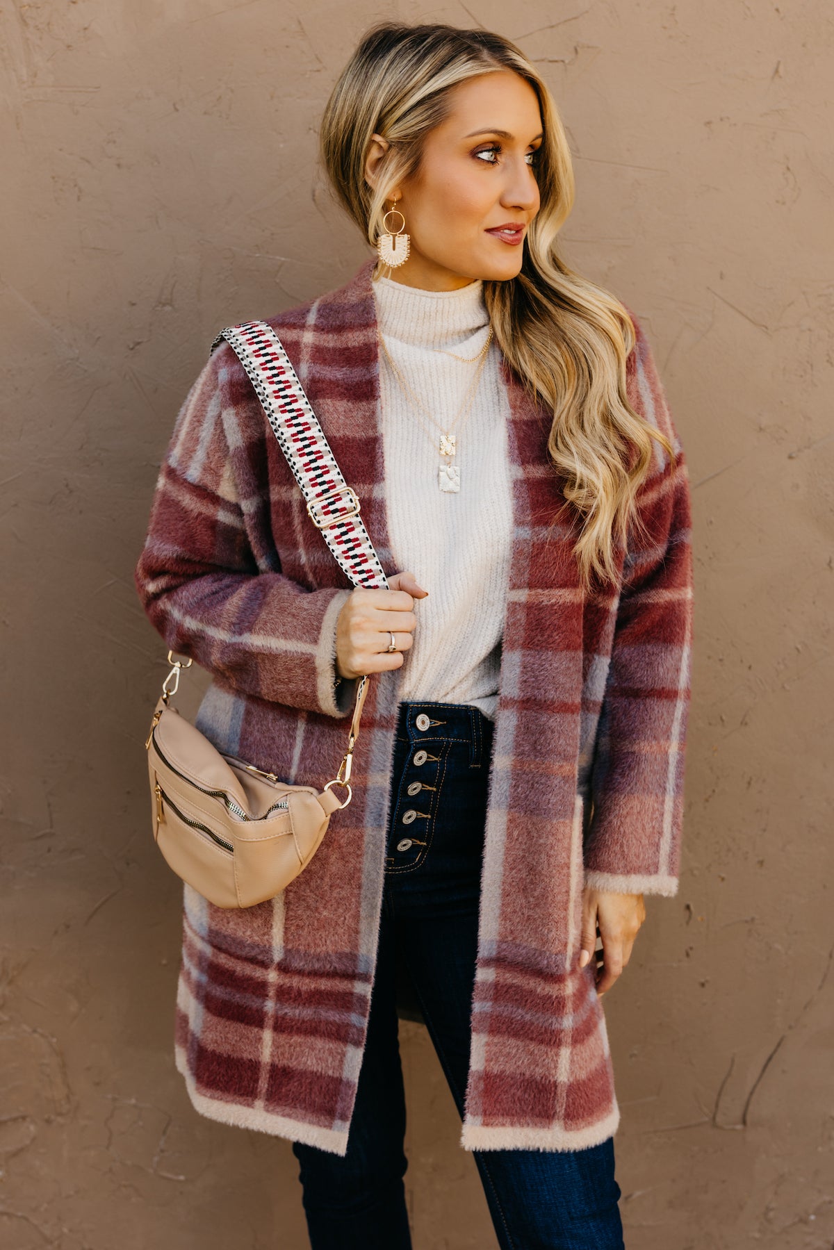 Plaid cardigan cheap outfit