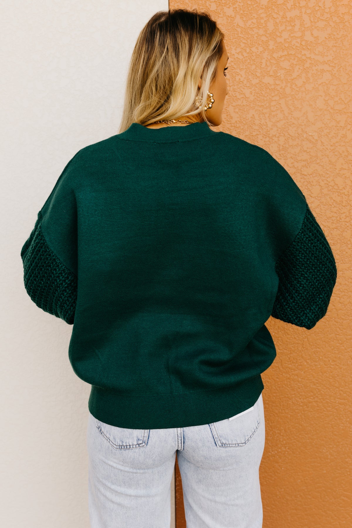 The Tegan Cable Sleeve Sweater