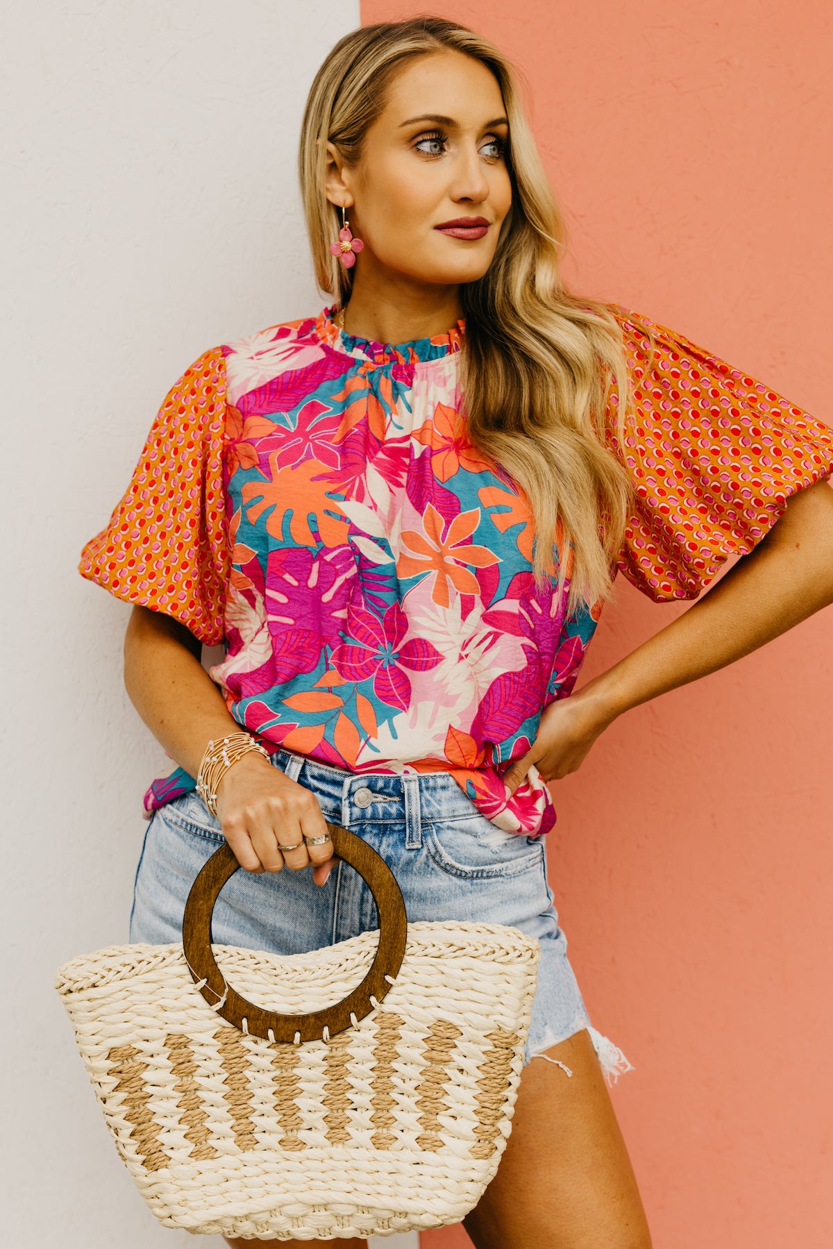 The Dustin Floral Puff Sleeve Top