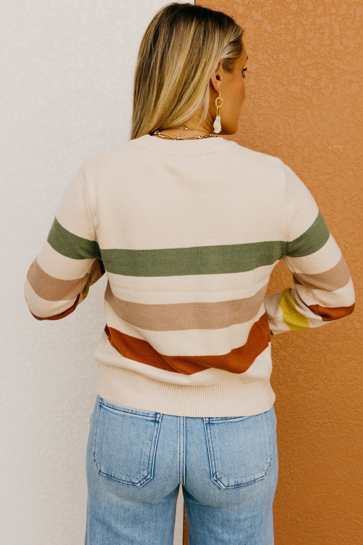 The Alfredo Wide Rainbow Striped Sweater