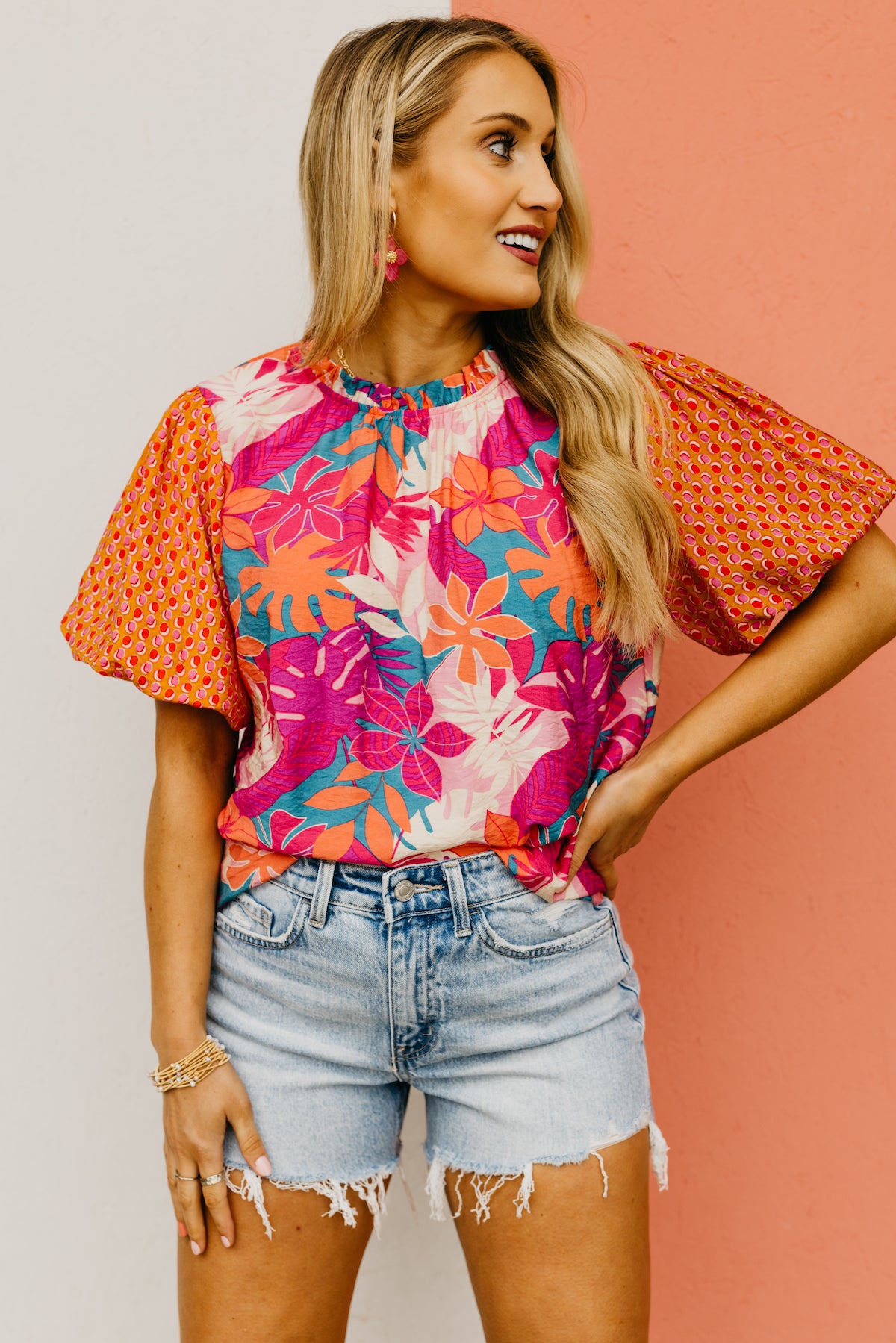 The Dustin Floral Puff Sleeve Top