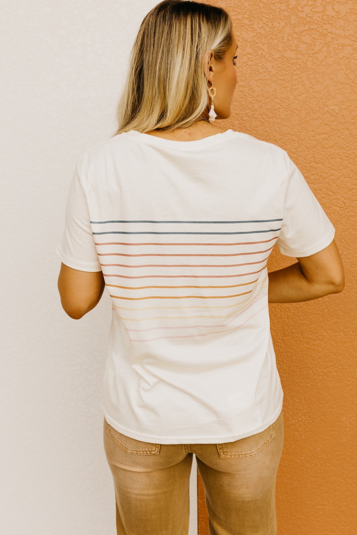 The Damari Rainbow Striped Tee