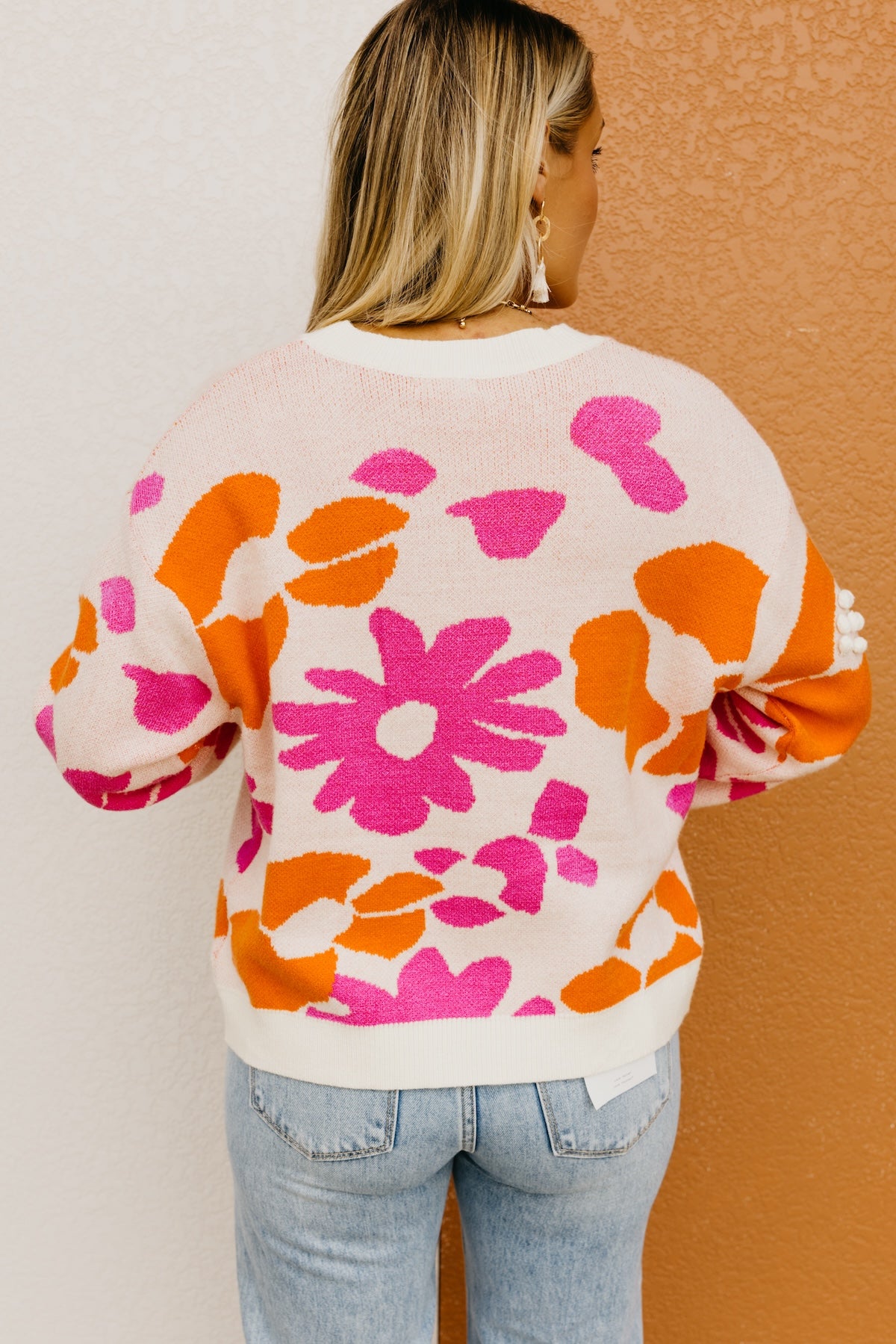 The Marie Floral Pom Detail Sweater