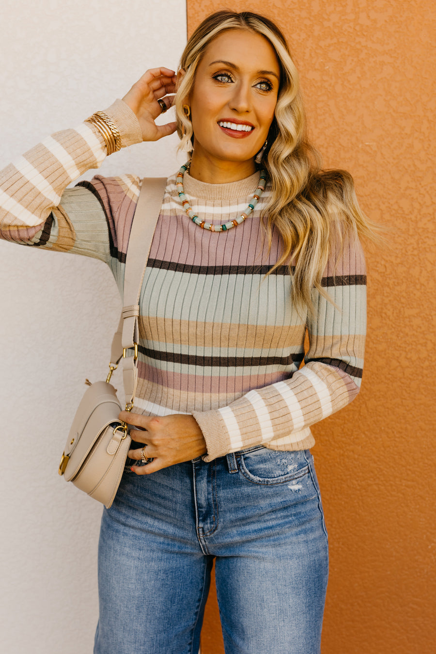 The Michael Color Block Stripe Sweater