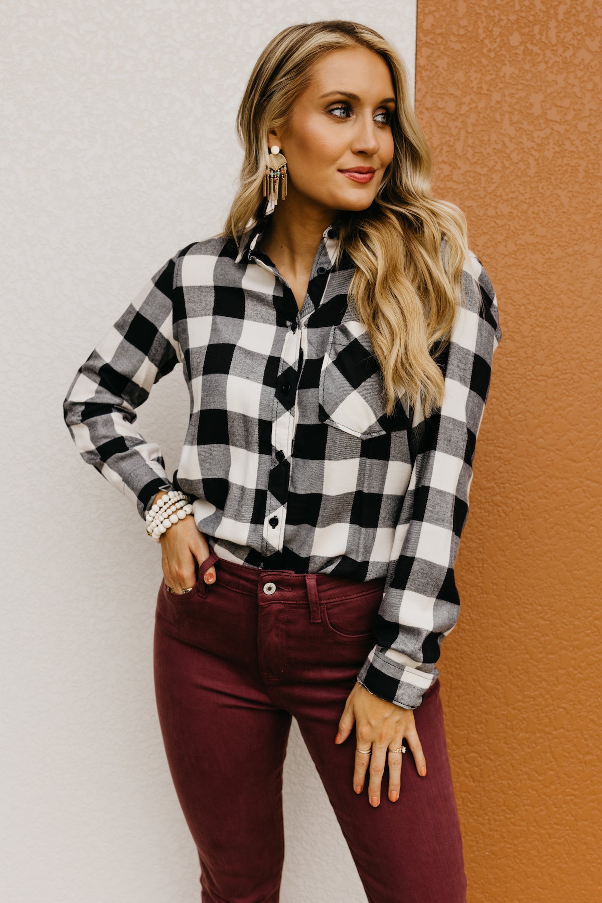 plaid blouses for sale