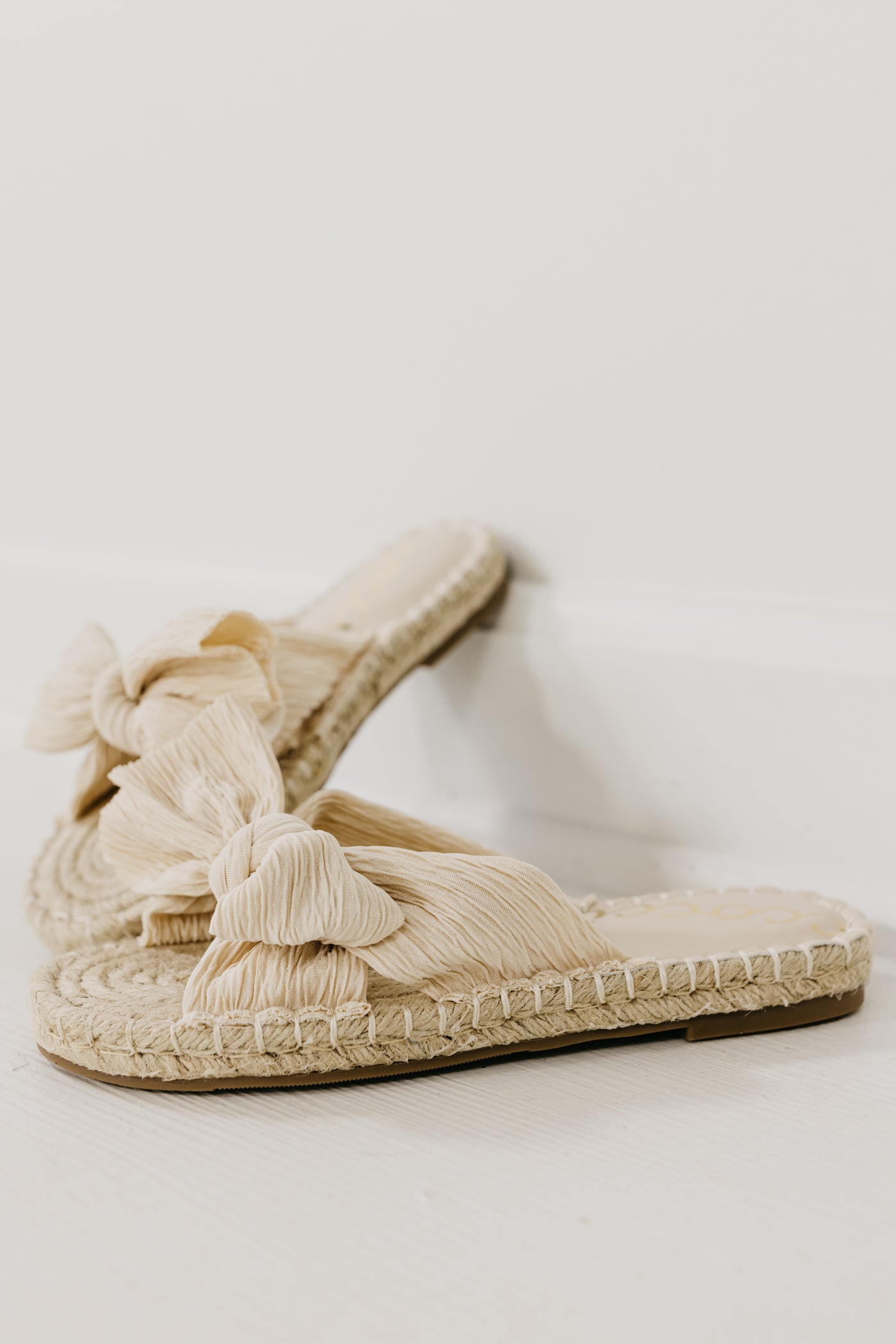 The Cameron Bow Espadrille Slide Sandal