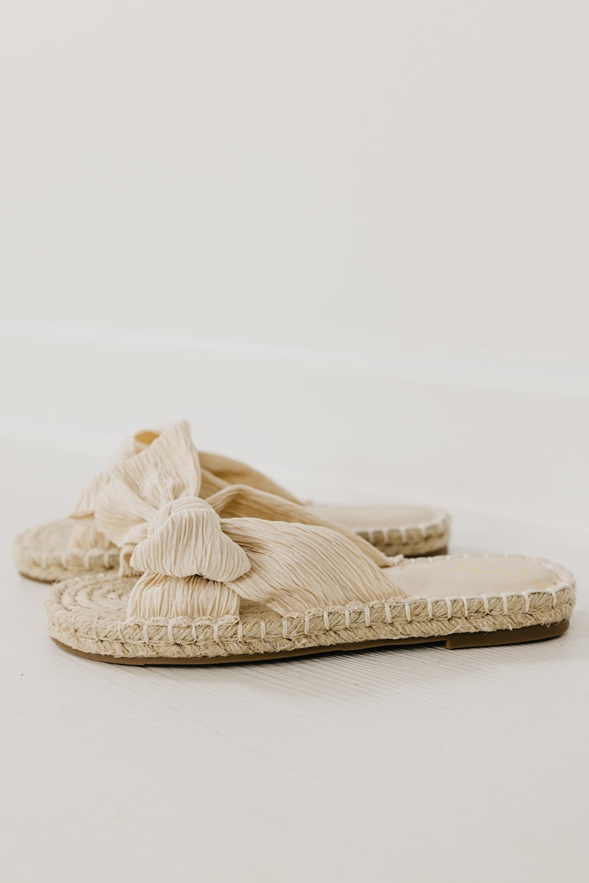 The Cameron Bow Espadrille Slide Sandal