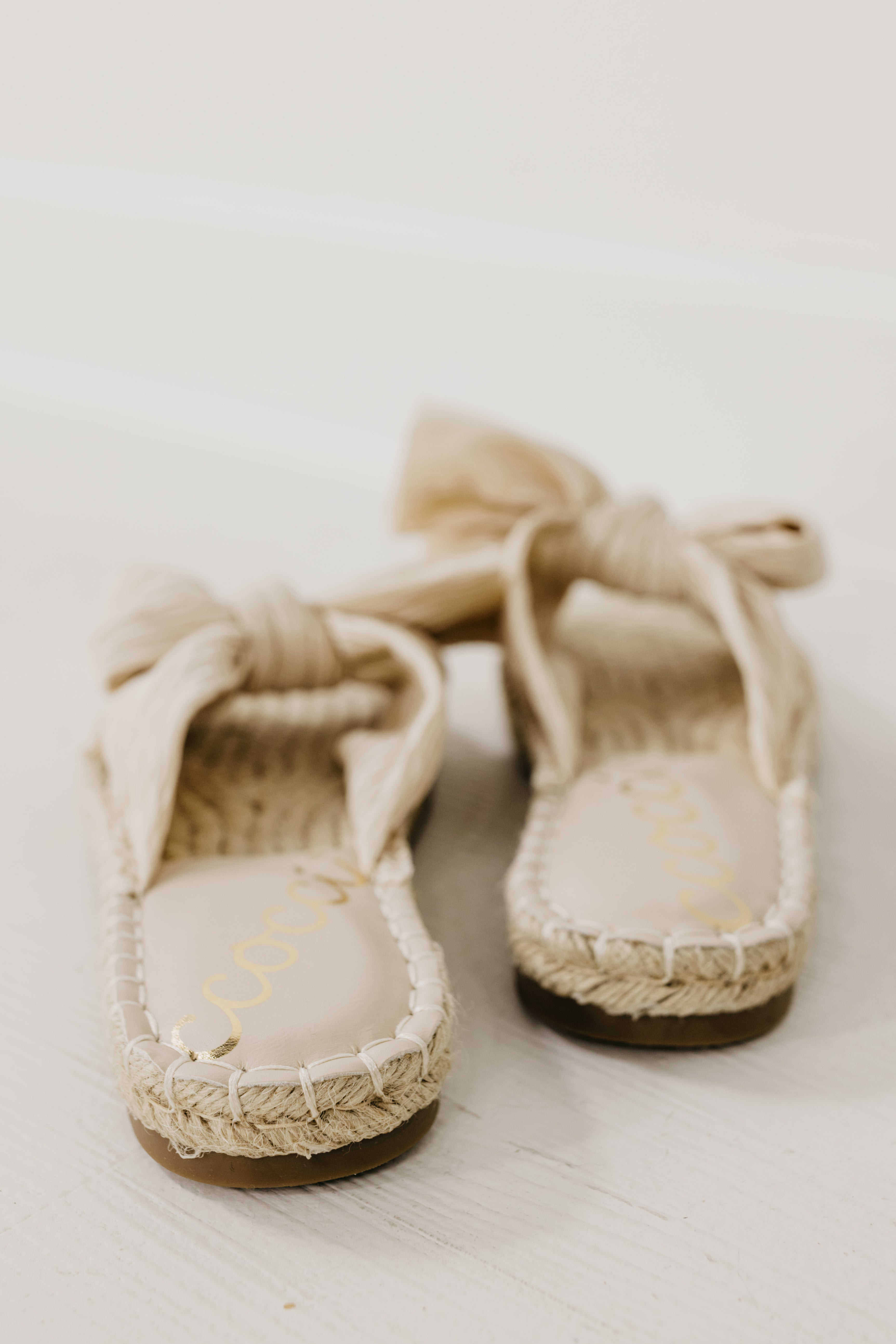 The Cameron Bow Espadrille Slide Sandal