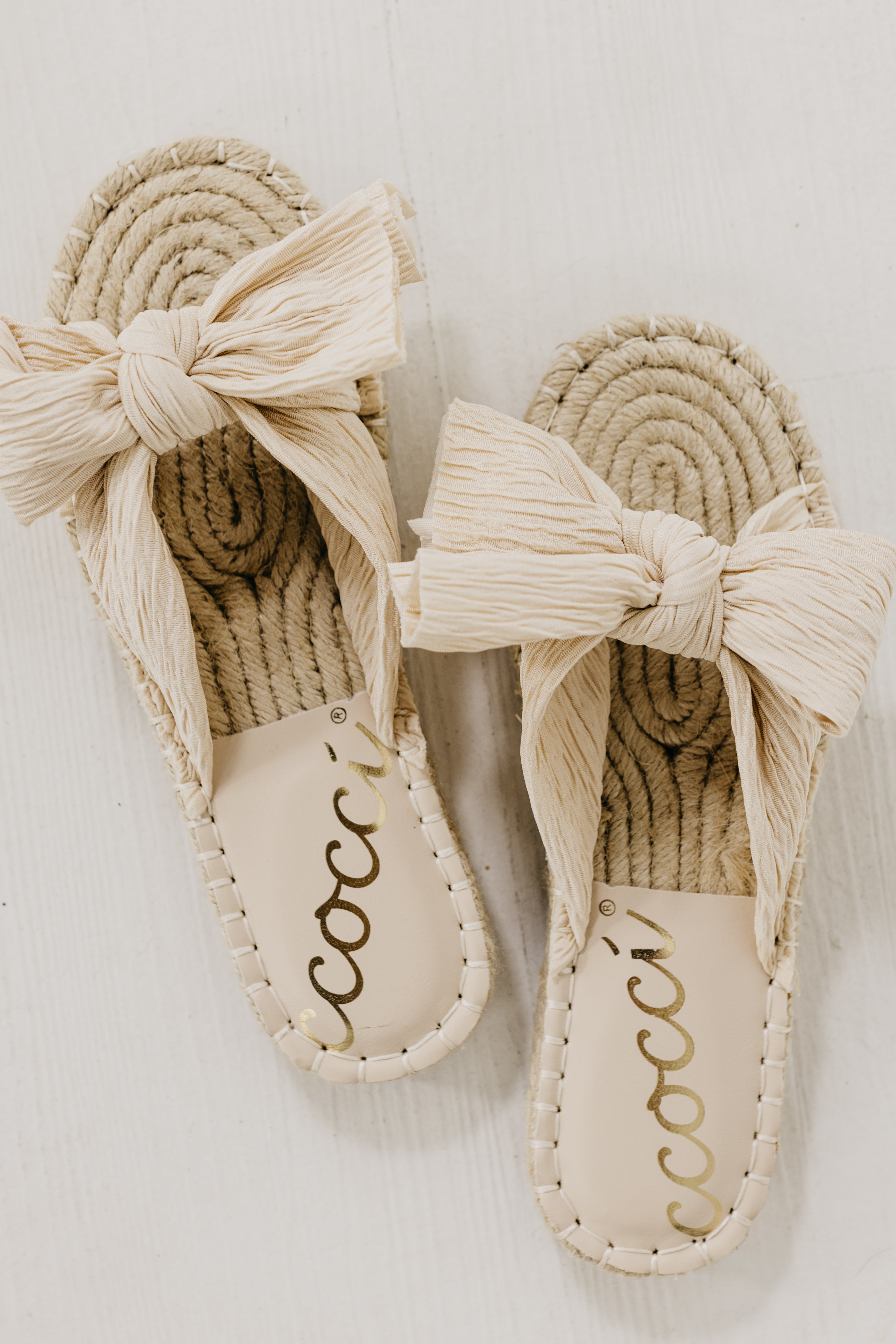 The Cameron Bow Espadrille Slide Sandal